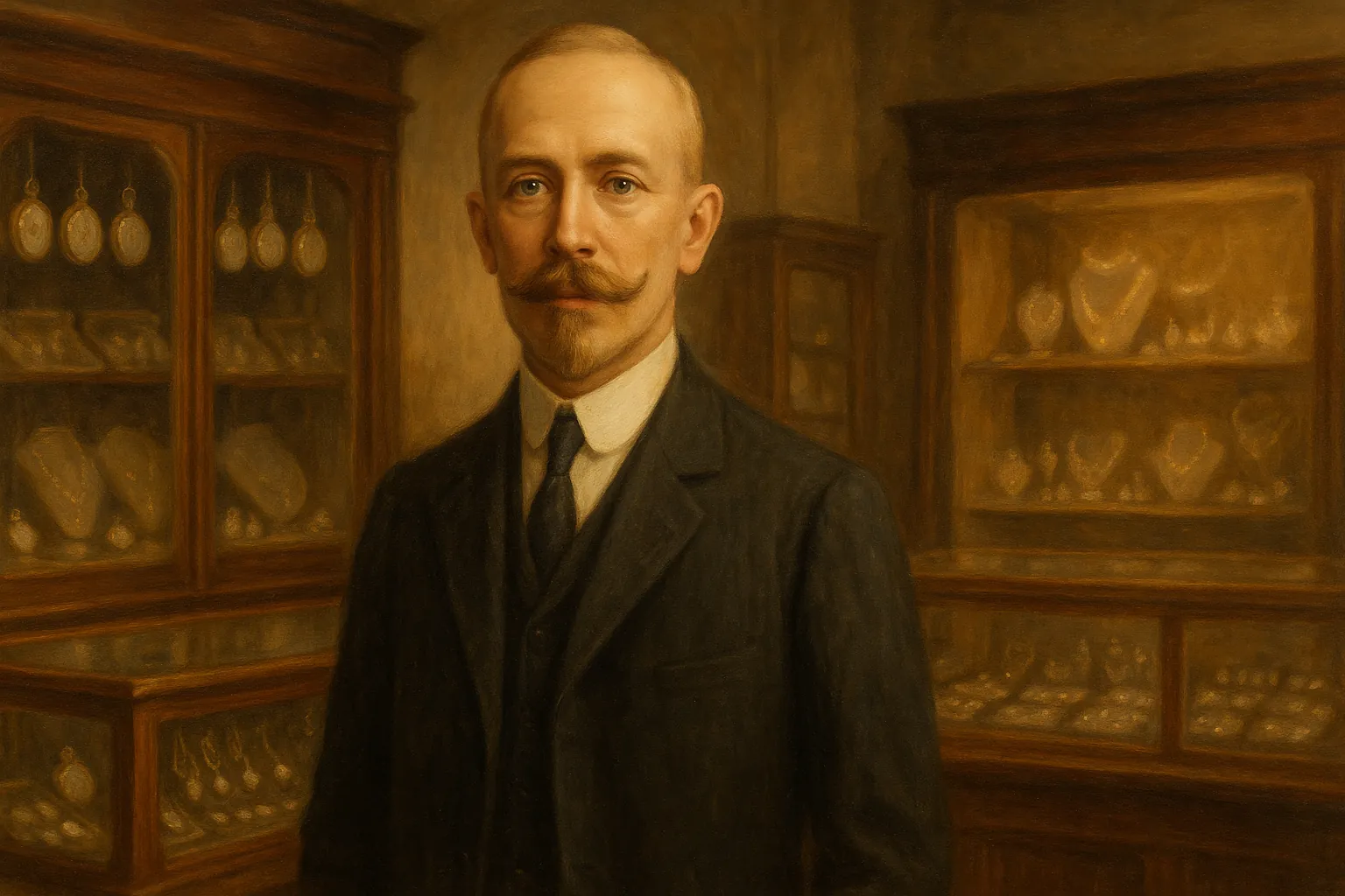 Ludwig Friedrich im Uhrengeschäft 1922